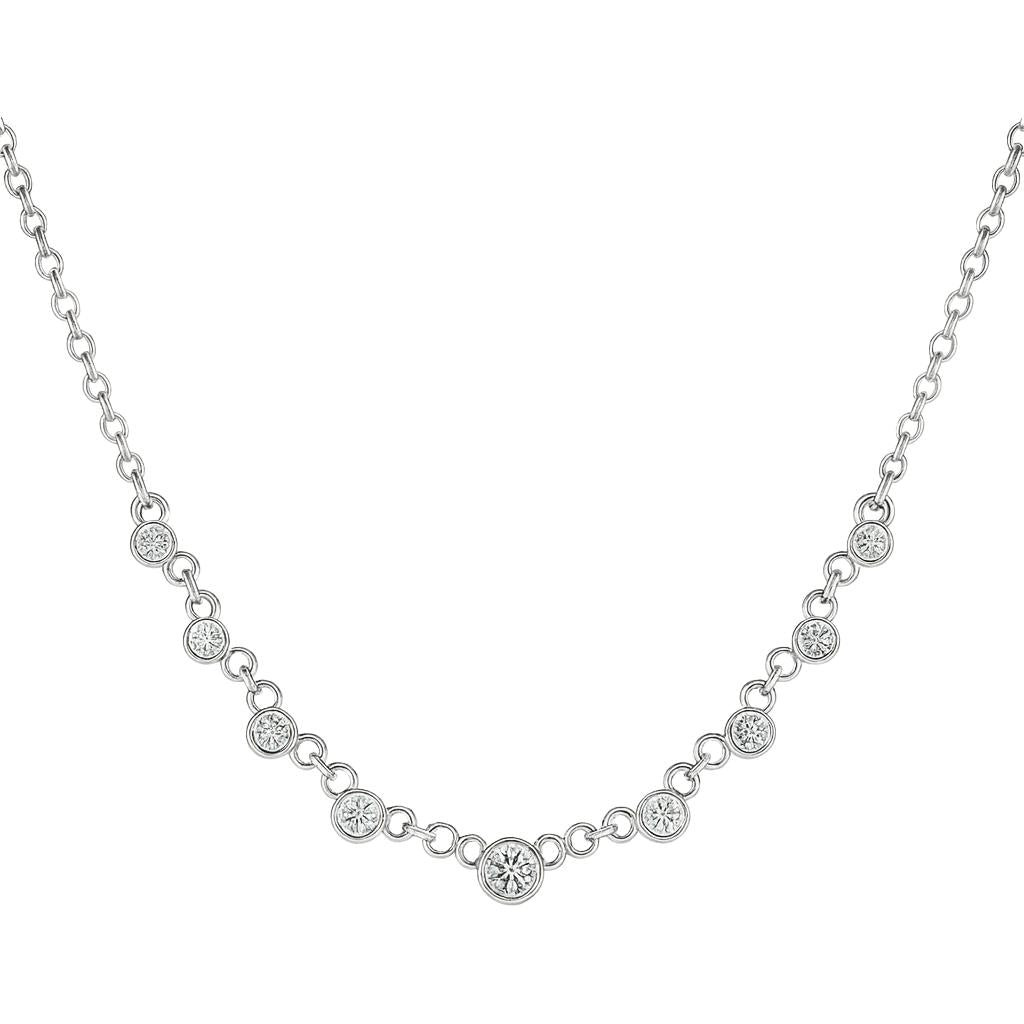 Diamond Bezel Necklace