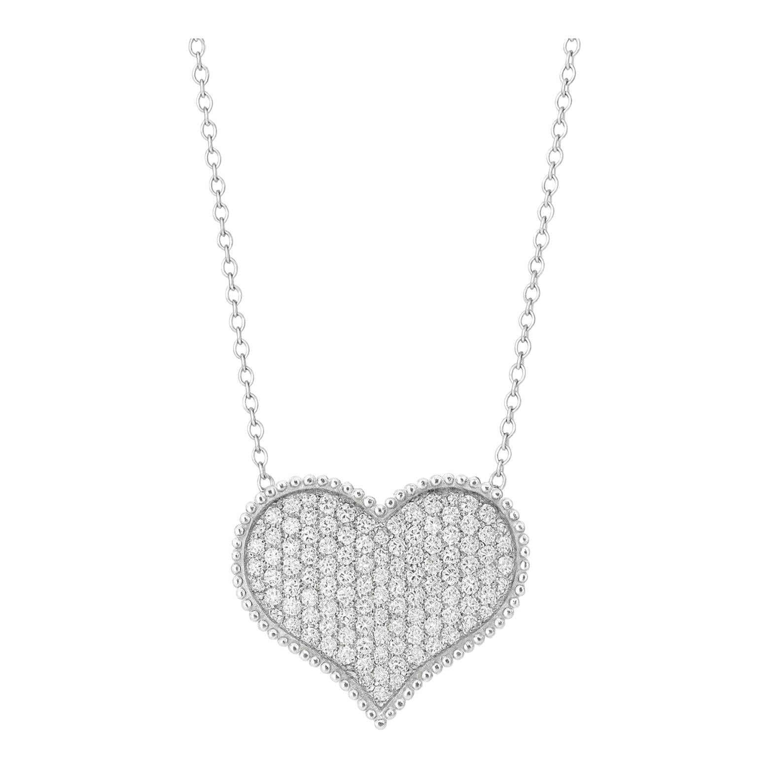 Pavé Diamond Heart Necklace