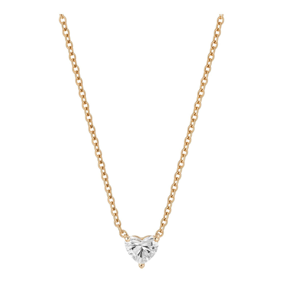 Heart Solitaire Diamond Necklace