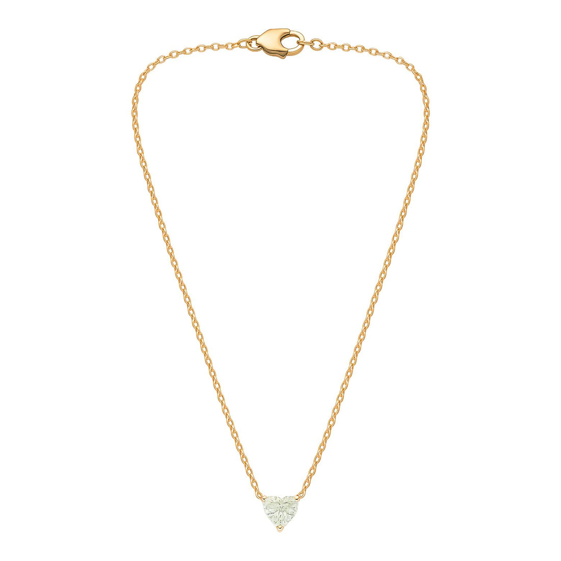 Heart Solitaire Diamond Necklace