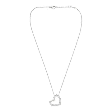 Mixed Cut Diamond Heart Necklace