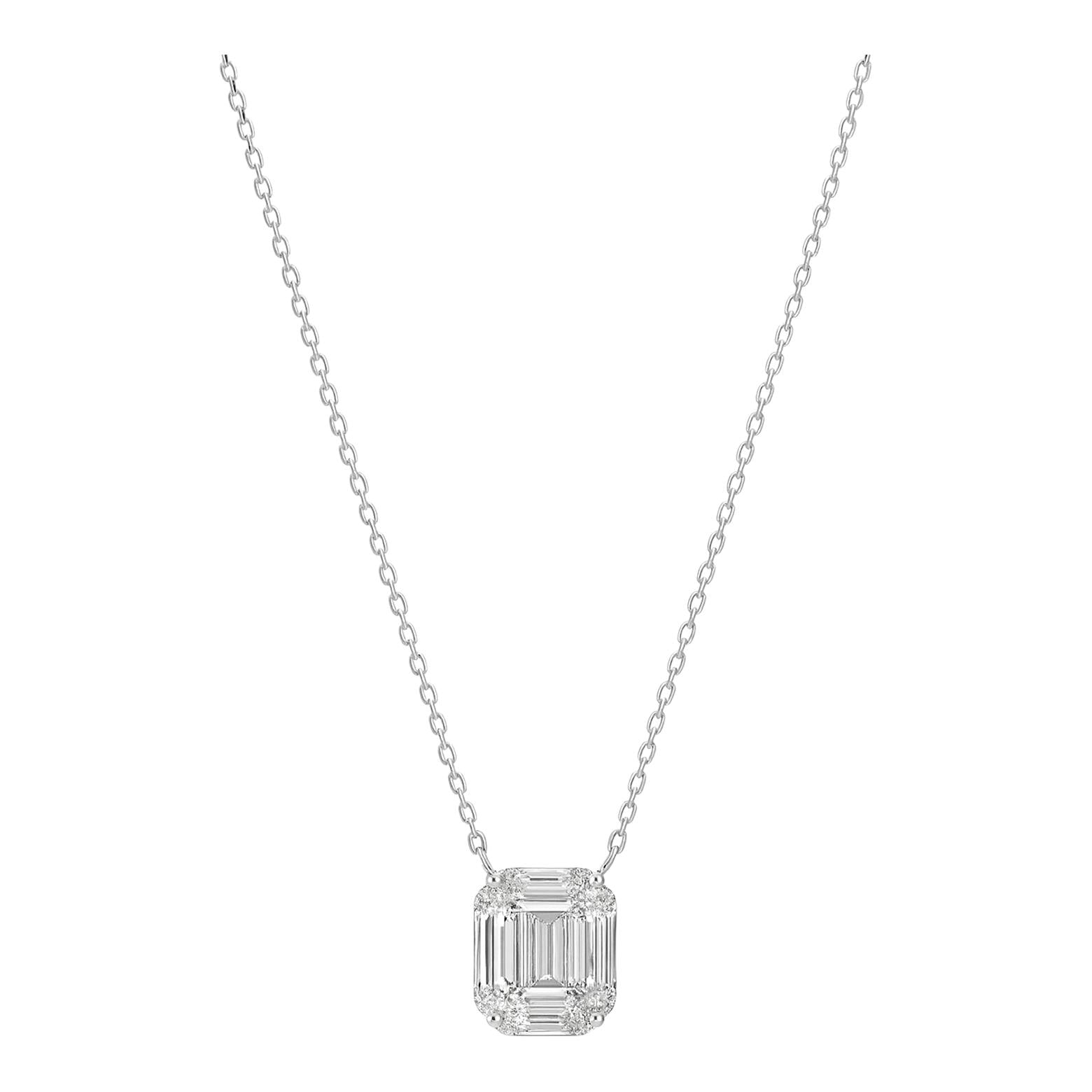 Emerald Cluster Diamond Necklace