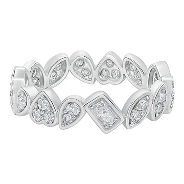 Bezel-Set Diamond Shape Band