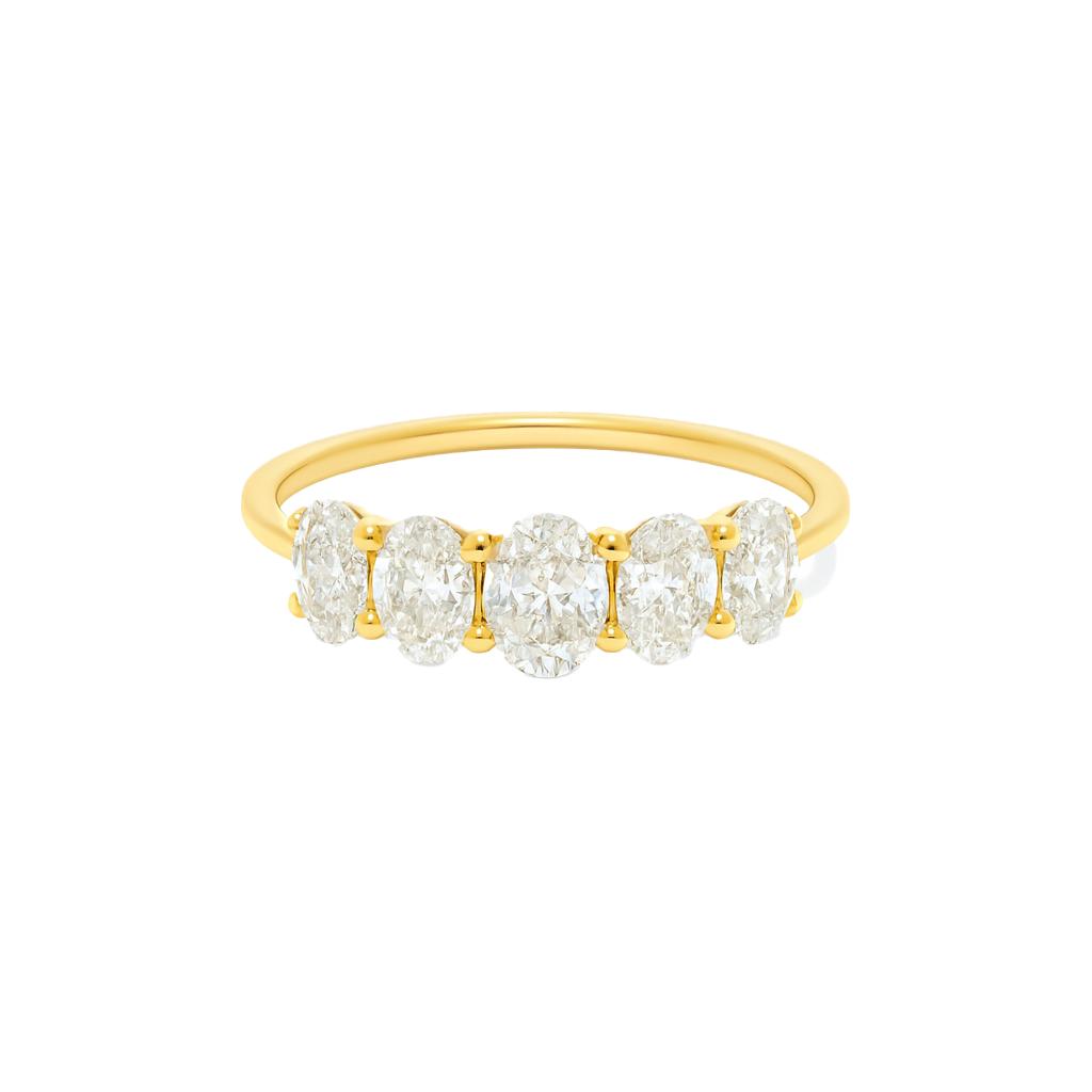 Five Oval Diamond Band