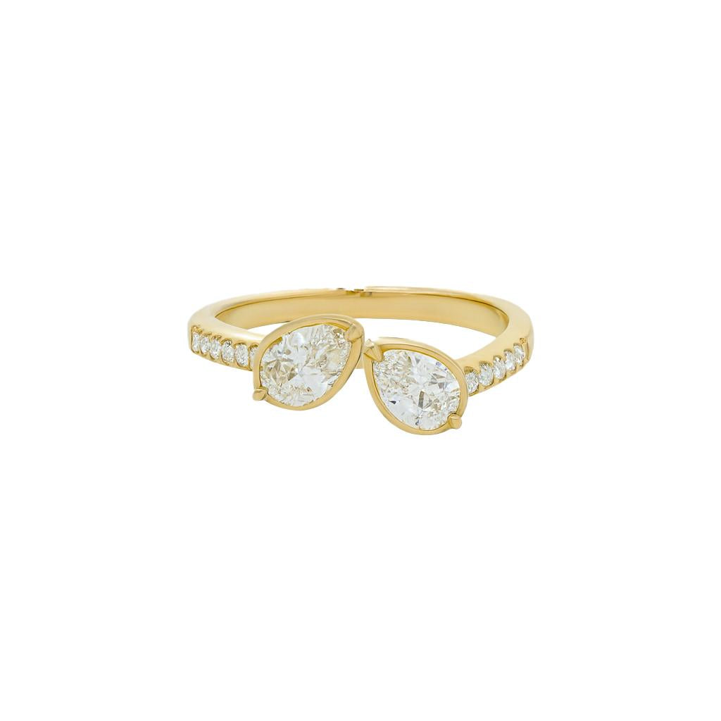 Double Pear Diamond Ring