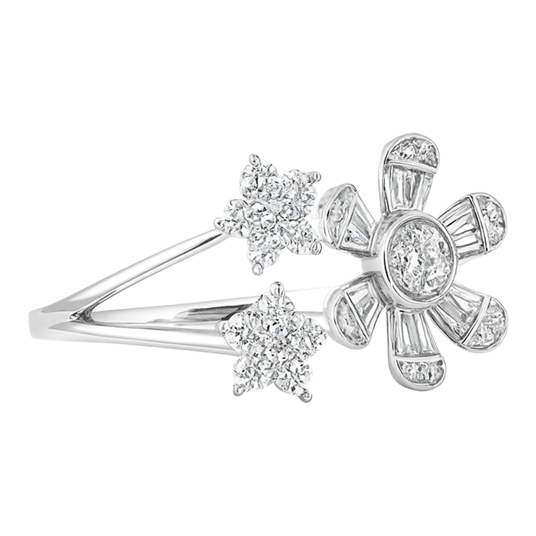 Diamond Floral Starburst Ring