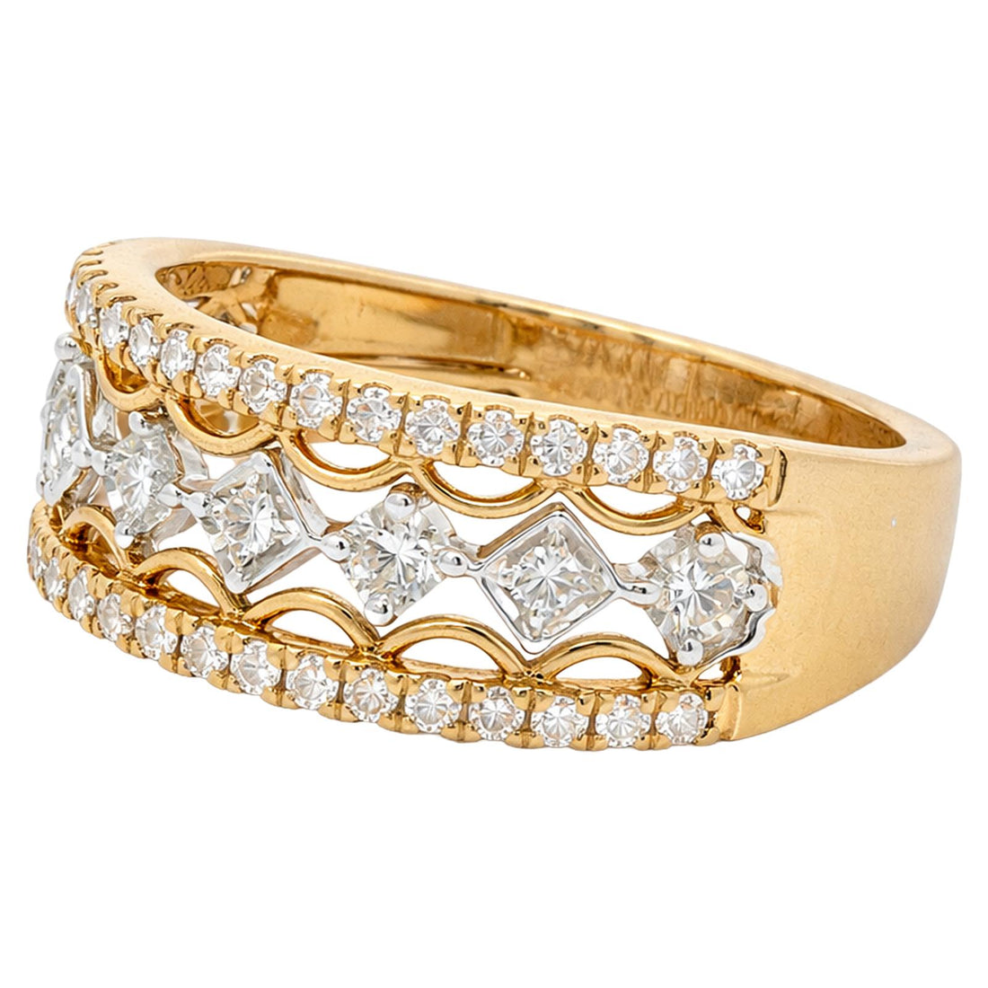 Two-Tone Diamond Crown Band