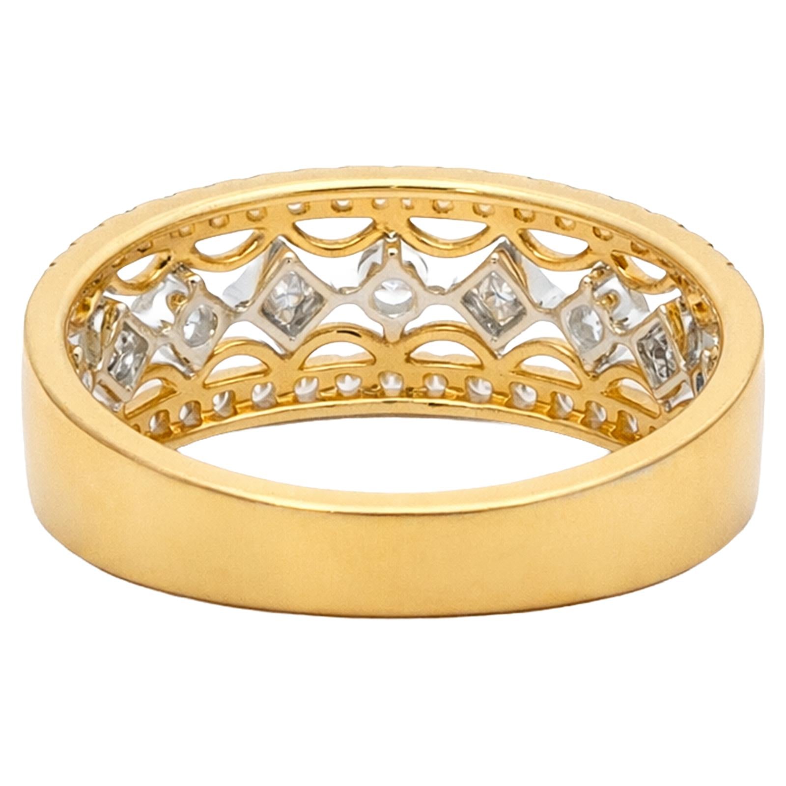 Two-Tone Diamond Crown Band