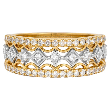 Two-Tone Diamond Crown Band