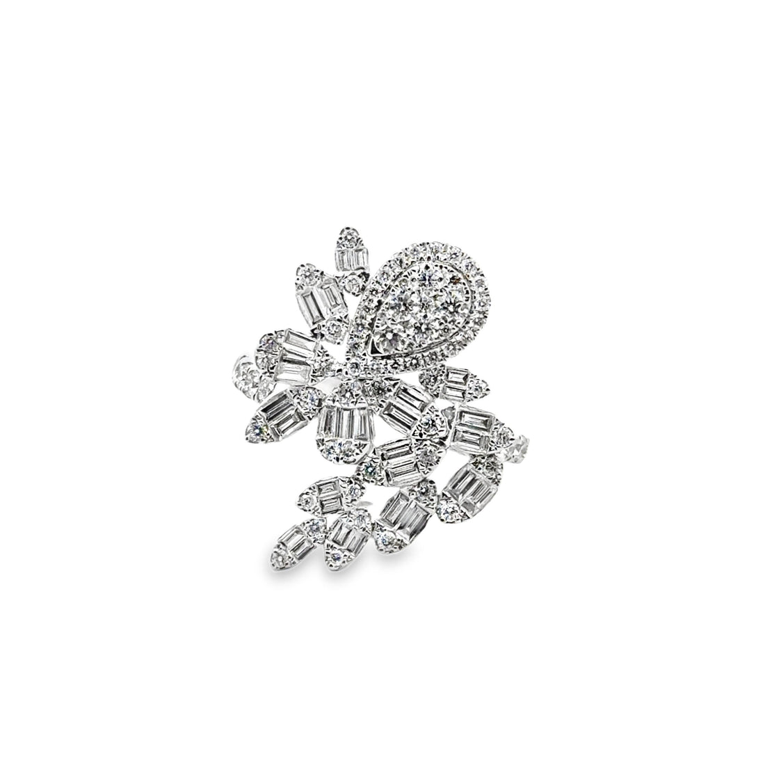 18k White Gold Scatter Shape Diamond Ring