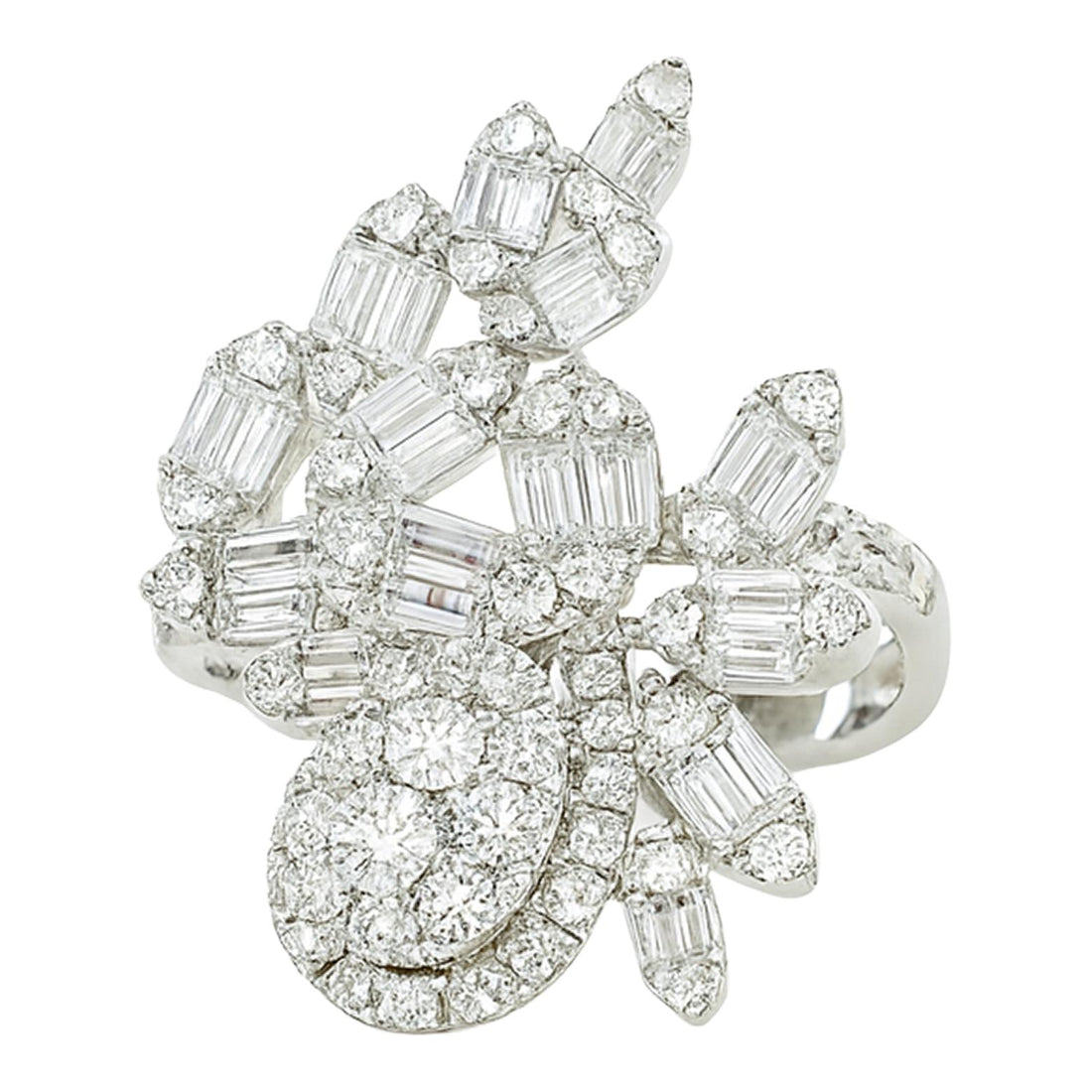 Diamond Cluster Cocktail Ring