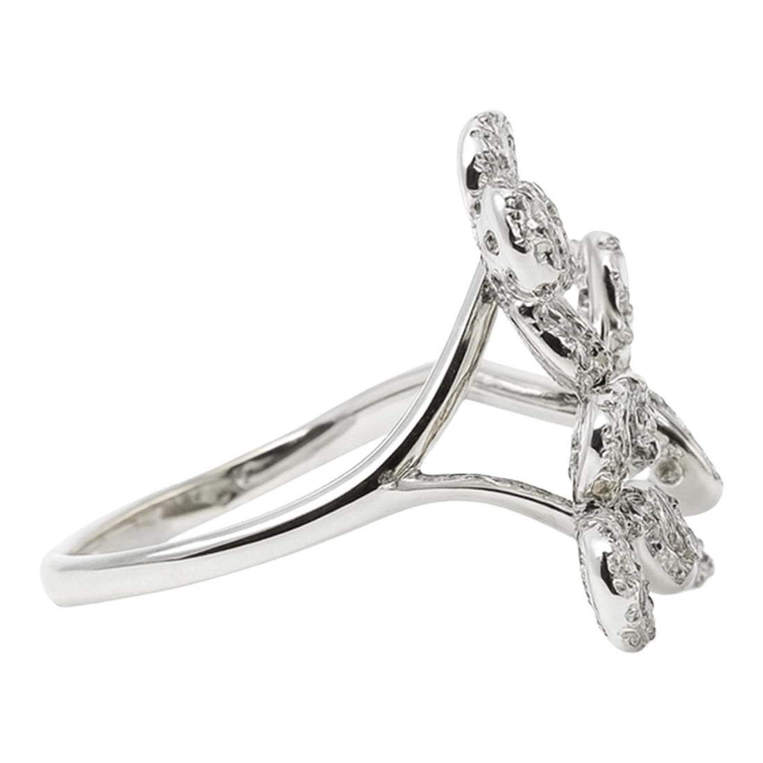 Triple Diamond Flower Ring