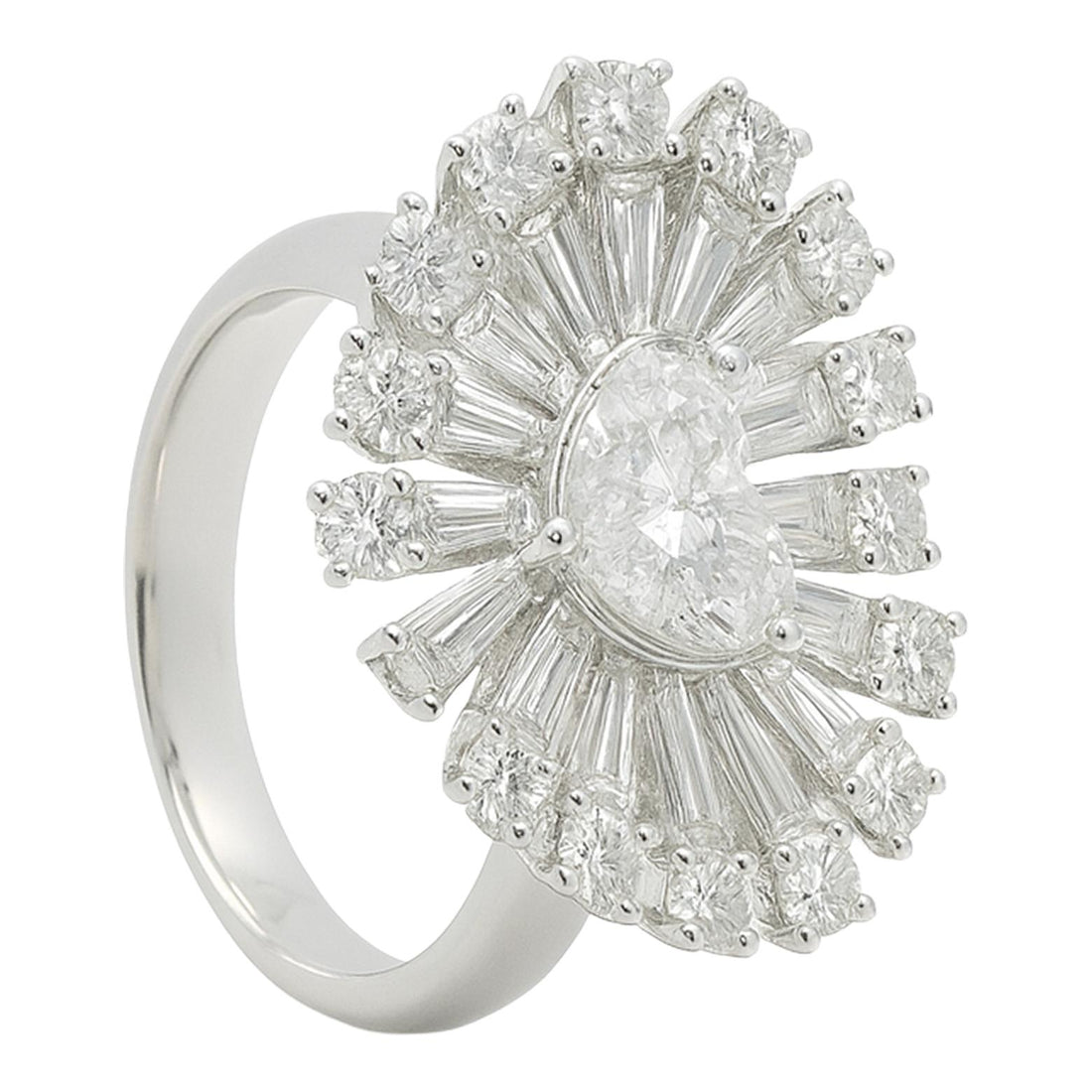 Diamond Sunburst Ring