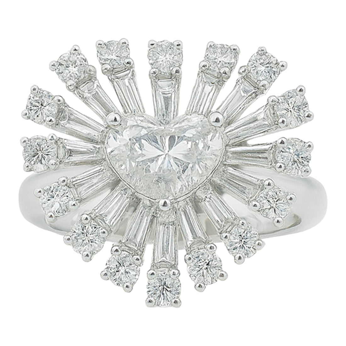 Diamond Sunburst Ring
