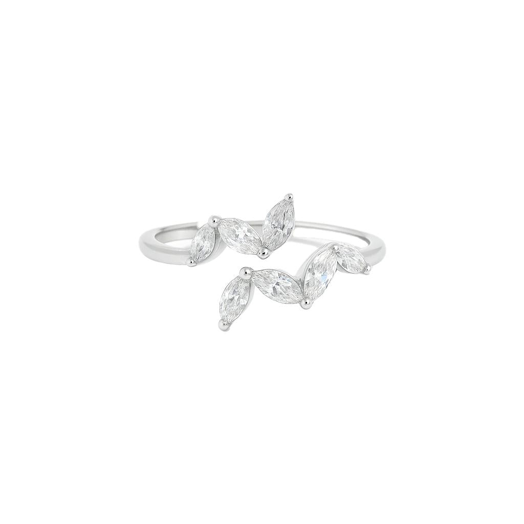 Marquise Diamond Leaf Ring