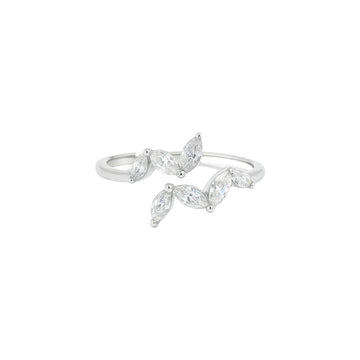 Marquise Diamond Leaf Ring
