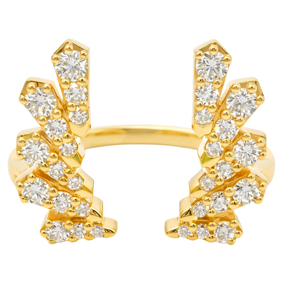 Diamond Laurel Open Ring