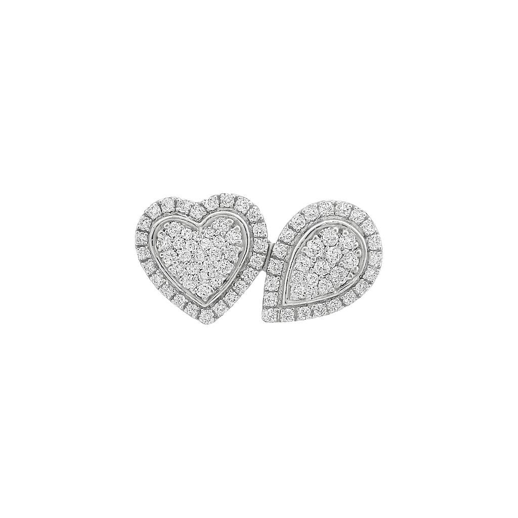 Diamond Heart & Pear Halo Ring