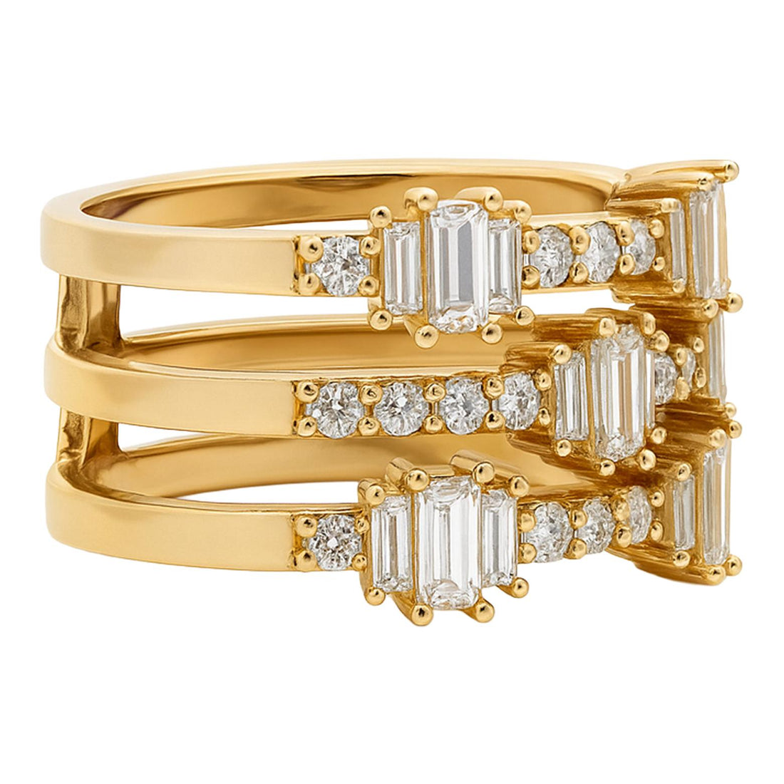 Triple Baguette Diamond Band