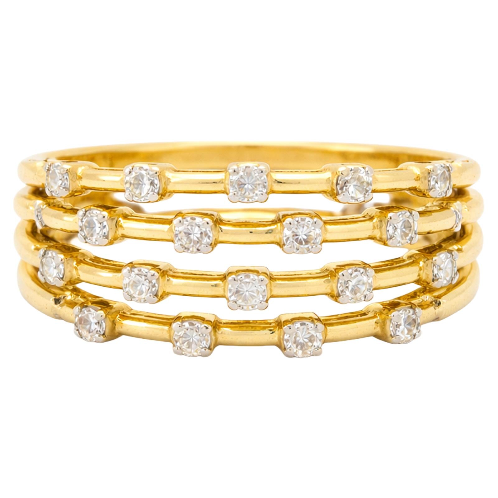 Multi-Row Bezel Diamond Band