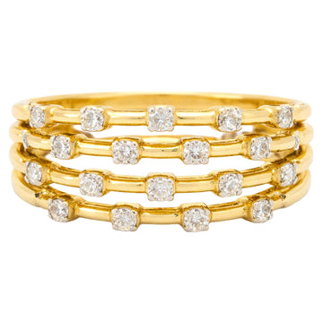 Multi-Row Bezel Diamond Band
