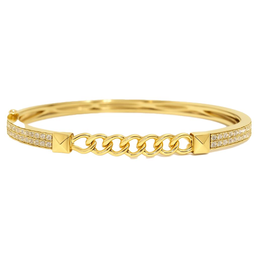 Diamond Curb Chain Bangle