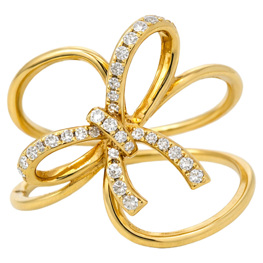 Diamond Bow Statement Ring