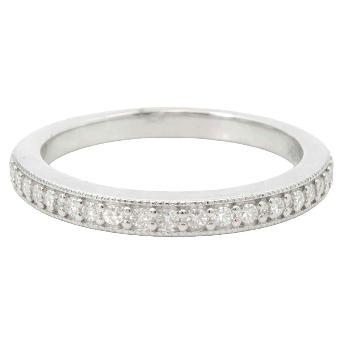 Milgrain Pavé Diamond Band