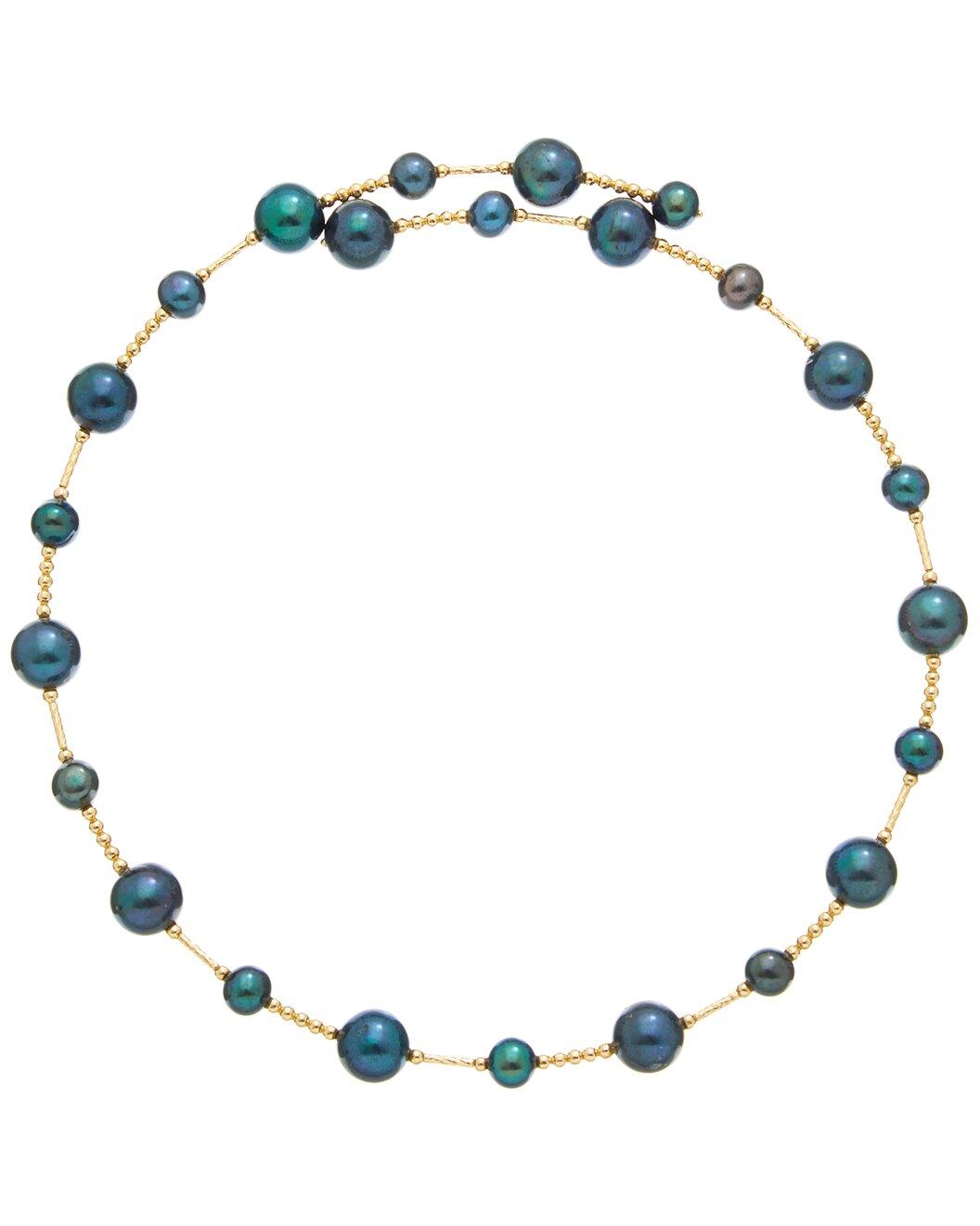 Black Staggered Pearl & Bead Choker