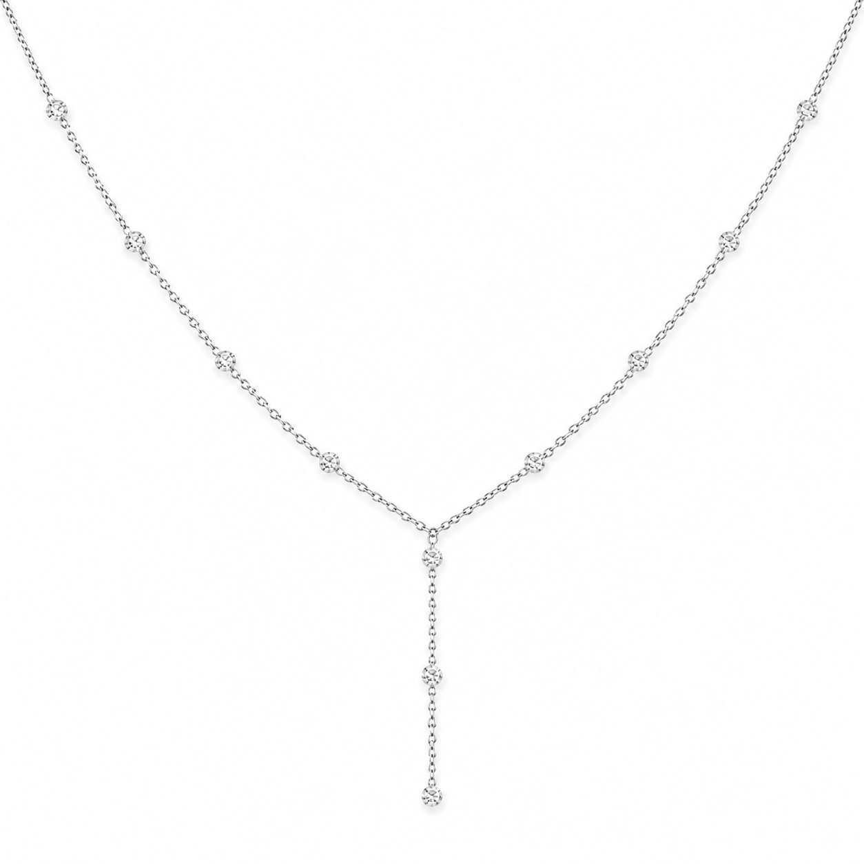 Aurielle Y Diamond Drop Necklace
