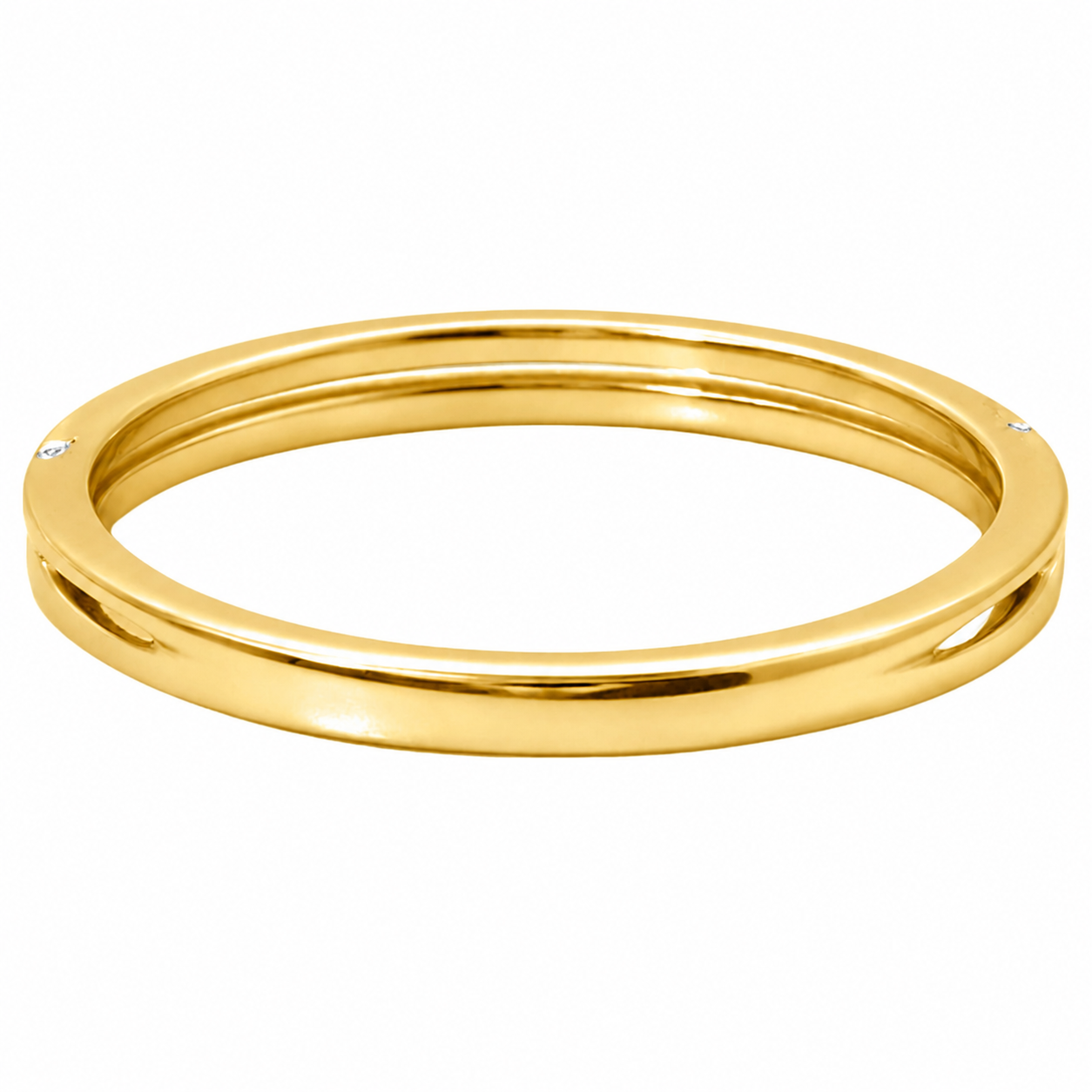 Double Row Pavé Diamond Open Band