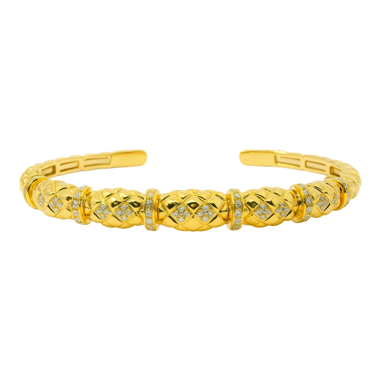 Diamond Quilted Bangle