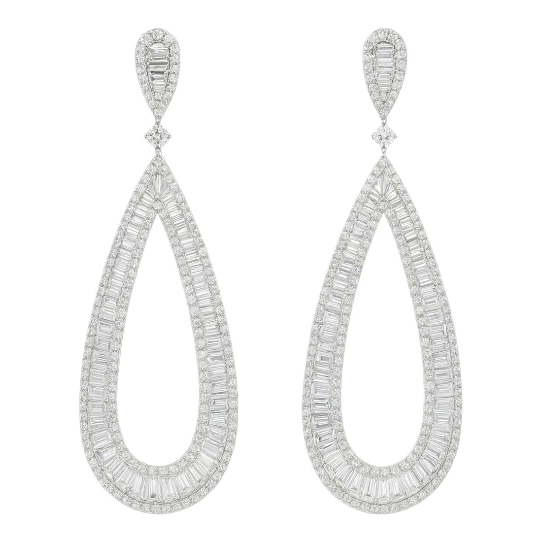 Diamond Cascade Drop Earrings