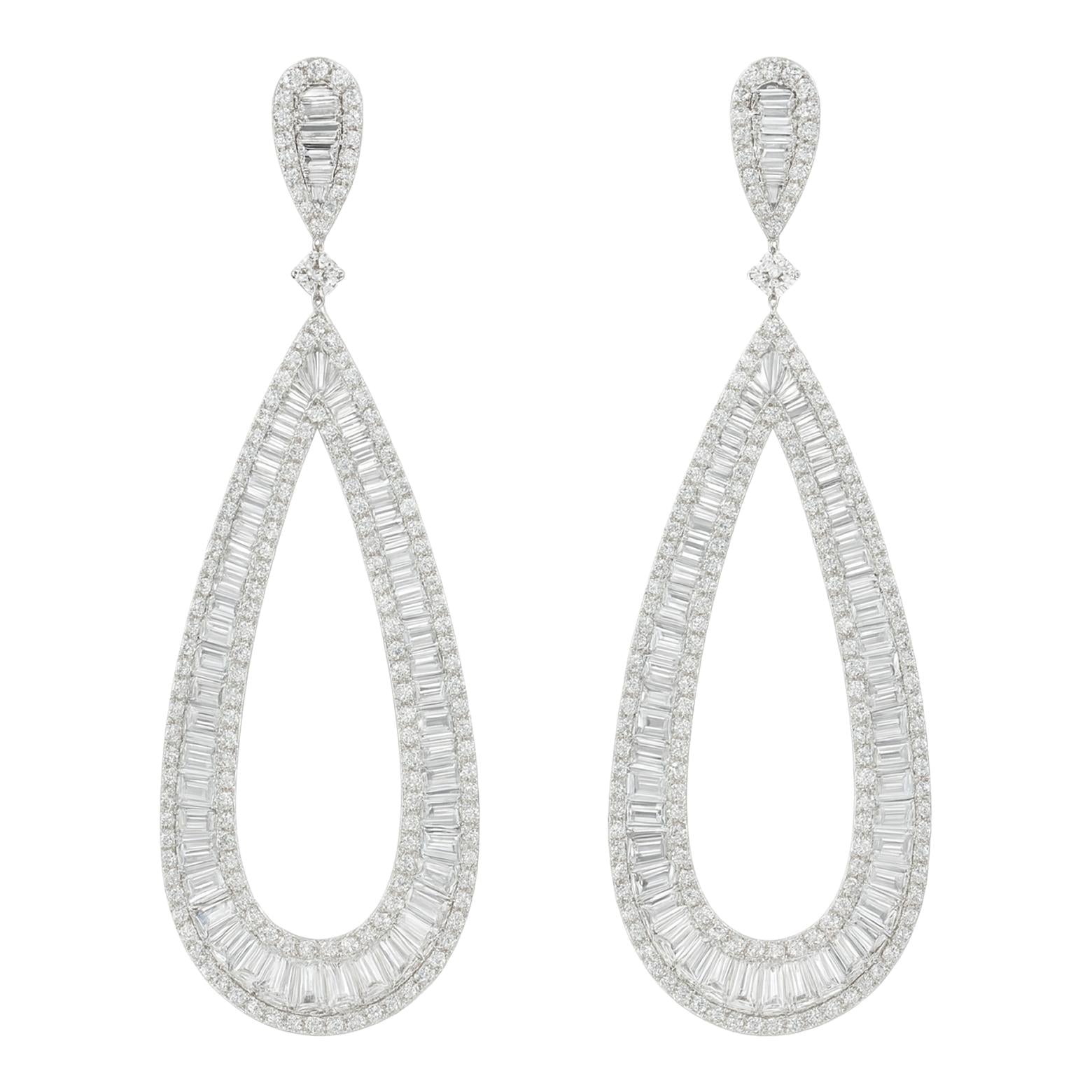 Diamond Cascade Drop Earrings