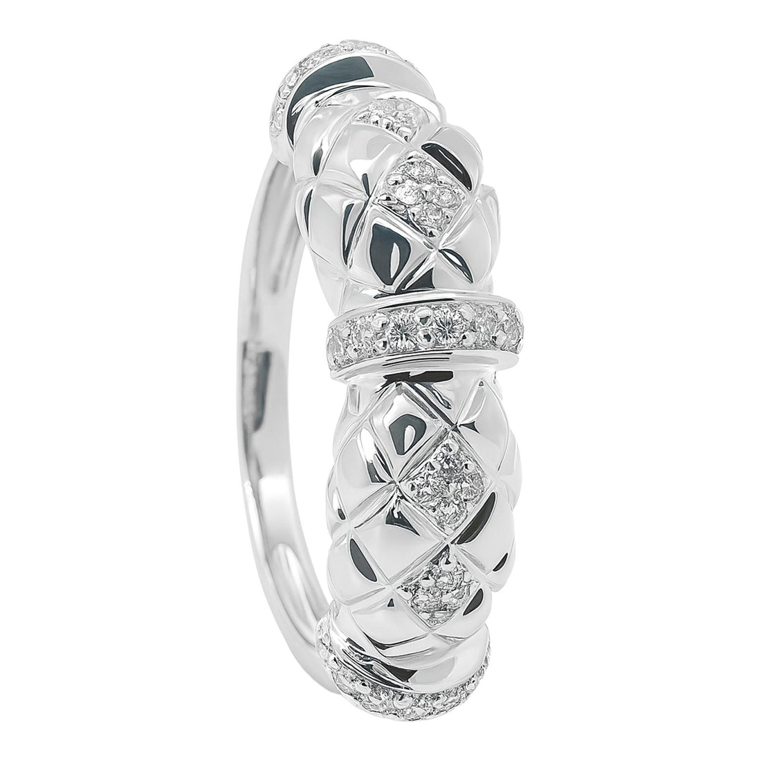Diamond Quilted Dome Ring