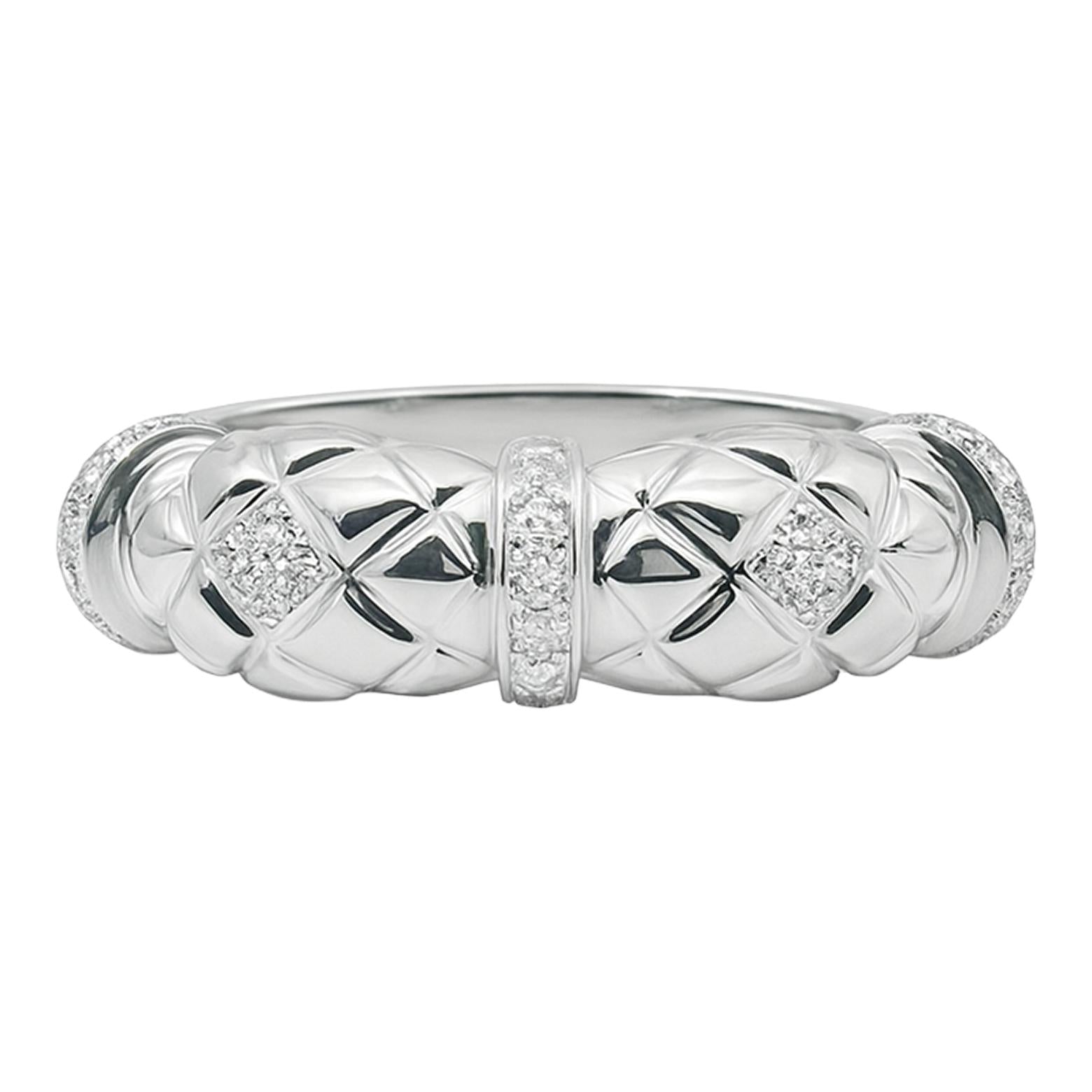 Diamond Quilted Dome Ring