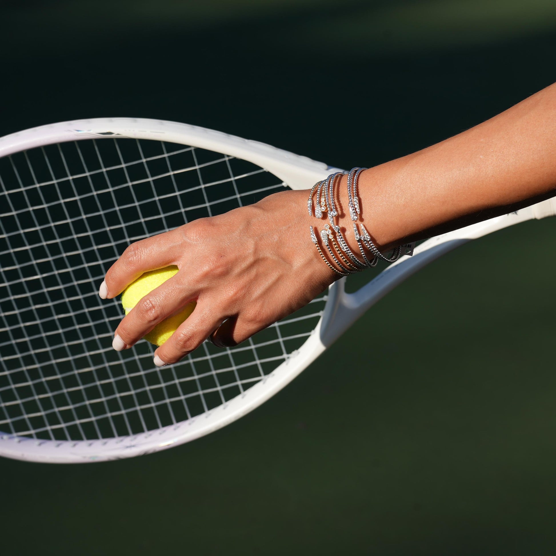 Beaded Diamond Open Cuff