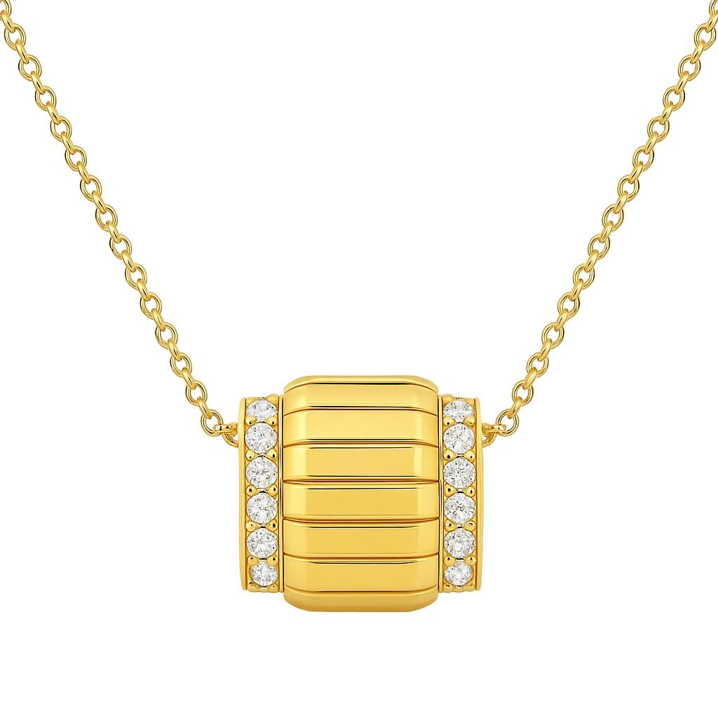 Diamond Barrel Necklace