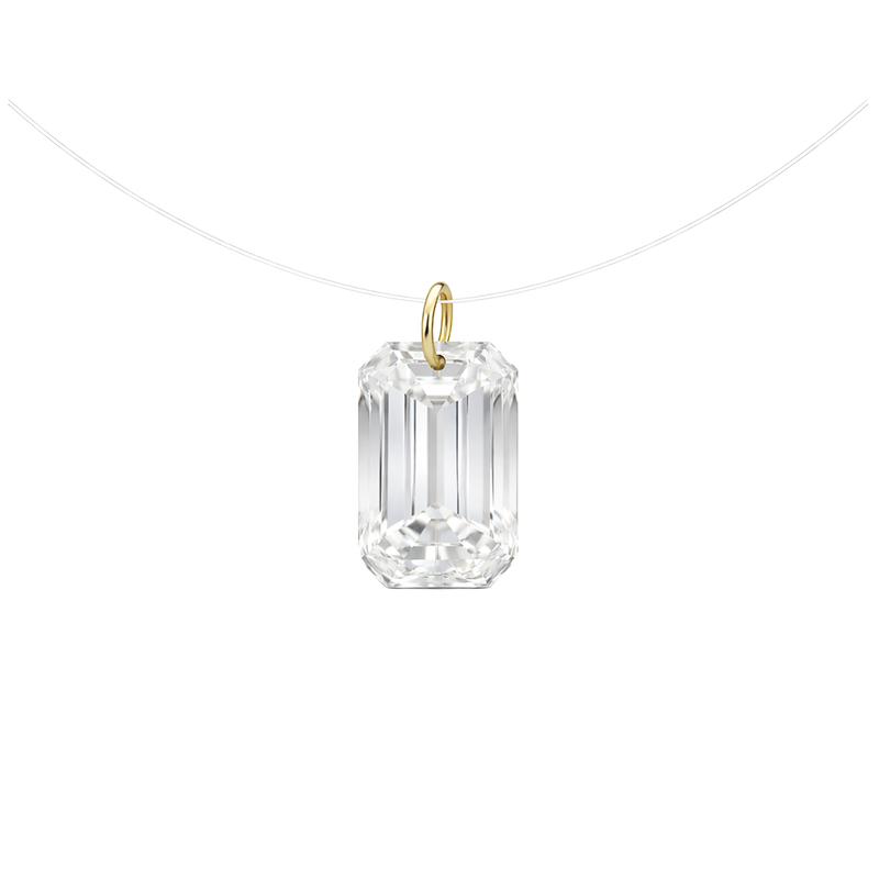 Floating Diamond Solitaire Necklace