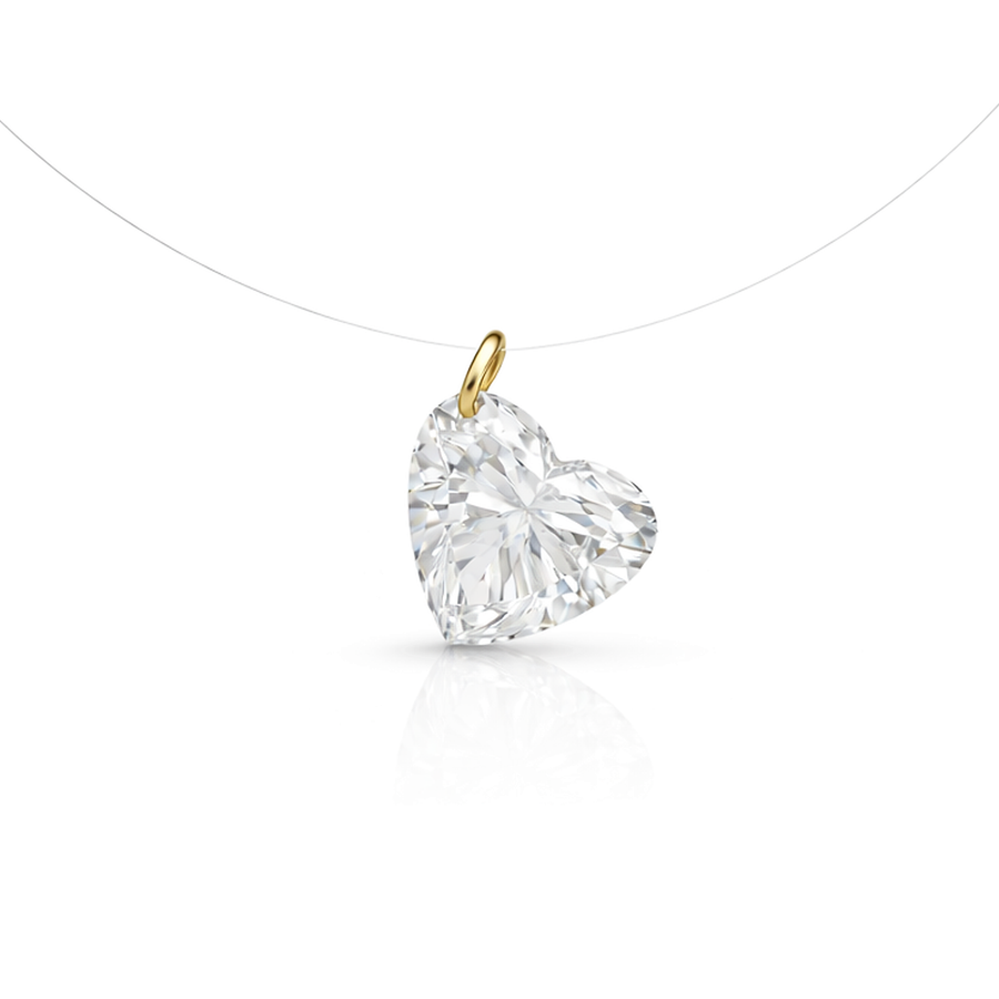Floating Diamond Solitaire Necklace