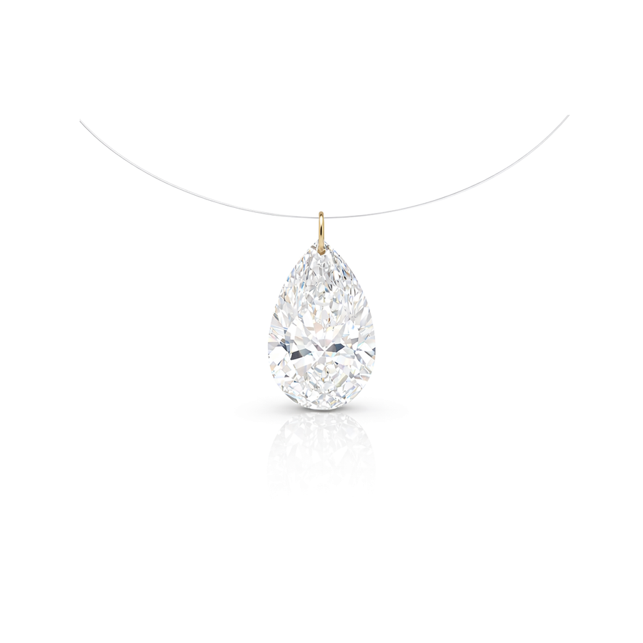Floating Diamond Solitaire Necklace