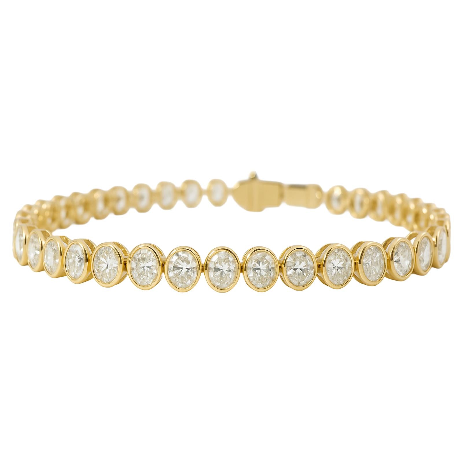 Bezel-Set Diamond Tennis Bracelet