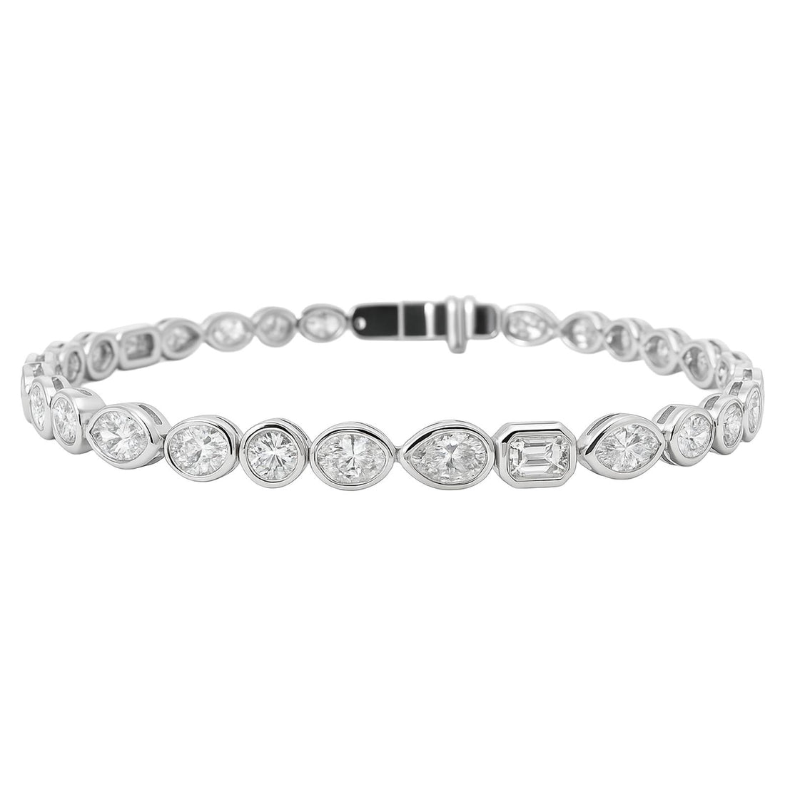 Bezel Diamond Mixed-Cut Bracelet