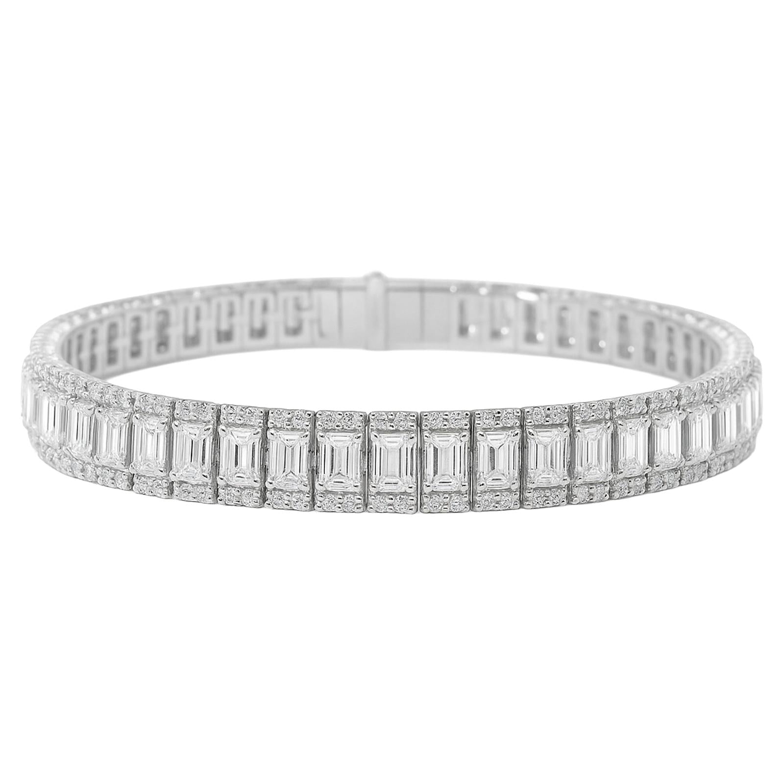Baguette Diamond Tennis Bracelet