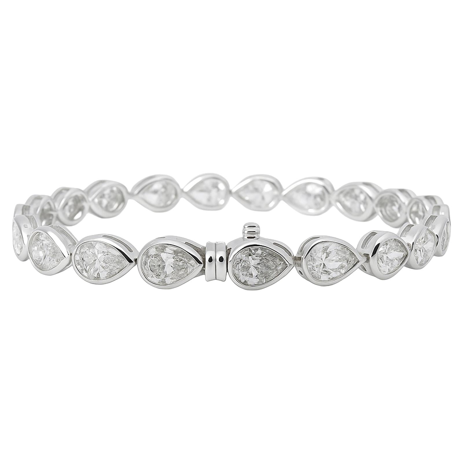 Pear Diamond Teardrop Bracelet