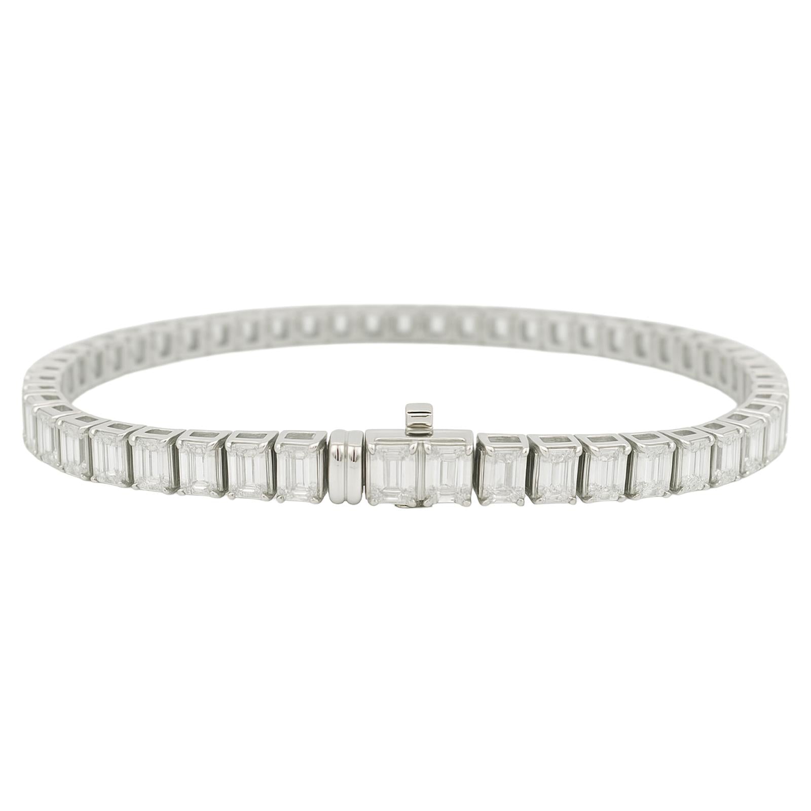 Emerald-Cut Tennis Bracelet