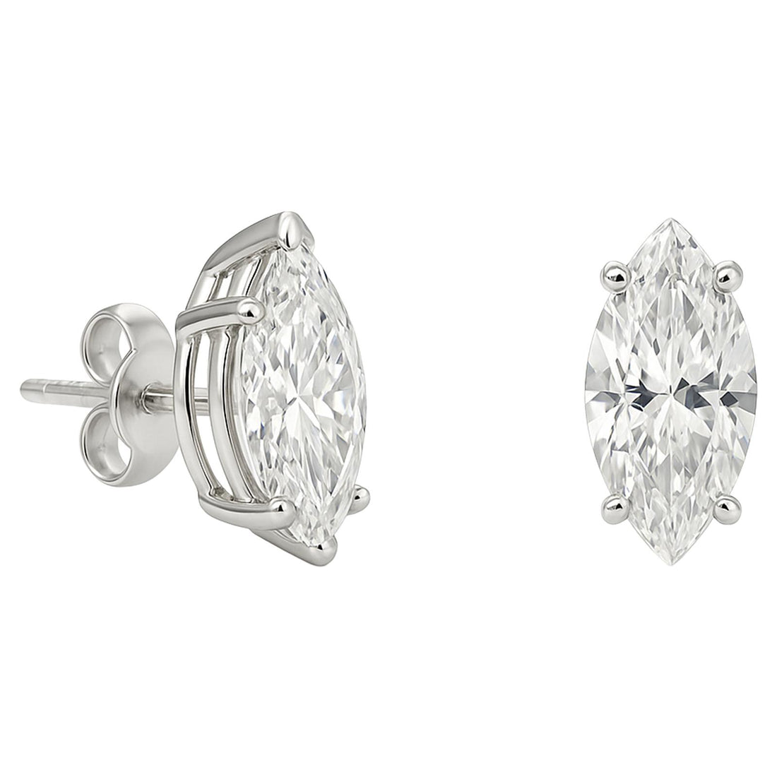 Marquise Diamond Stud Earrings