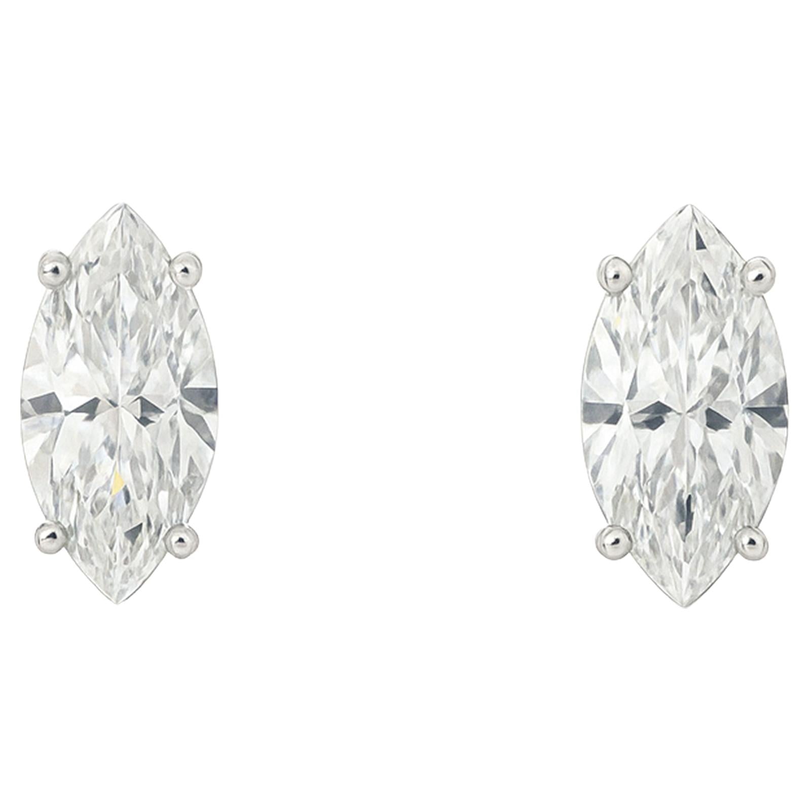 Marquise Diamond Stud Earrings