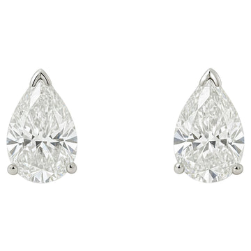 Pear Diamond Stud Earrings