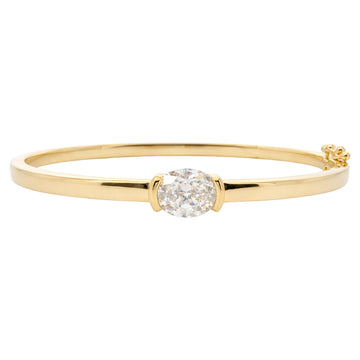 Oval Diamond Bangle